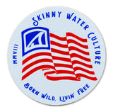 Born Wild Livin' Free - Round Sticker
